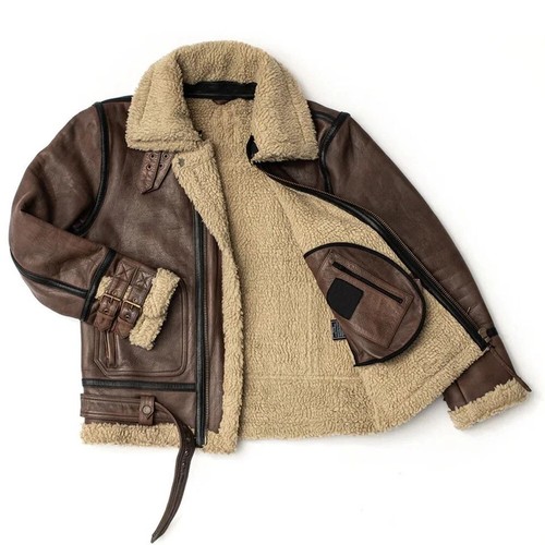 Men raf brown sheepskin - raf, b3